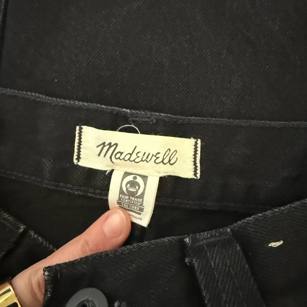 Madewell Extra Wide Leg Black Jeans